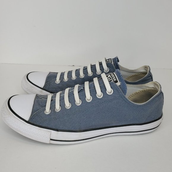 Converse All Star Women's Gray Blue Style Sneakers Shoes 111113F Size 11 Mn's 9 - Picture 7 of 11